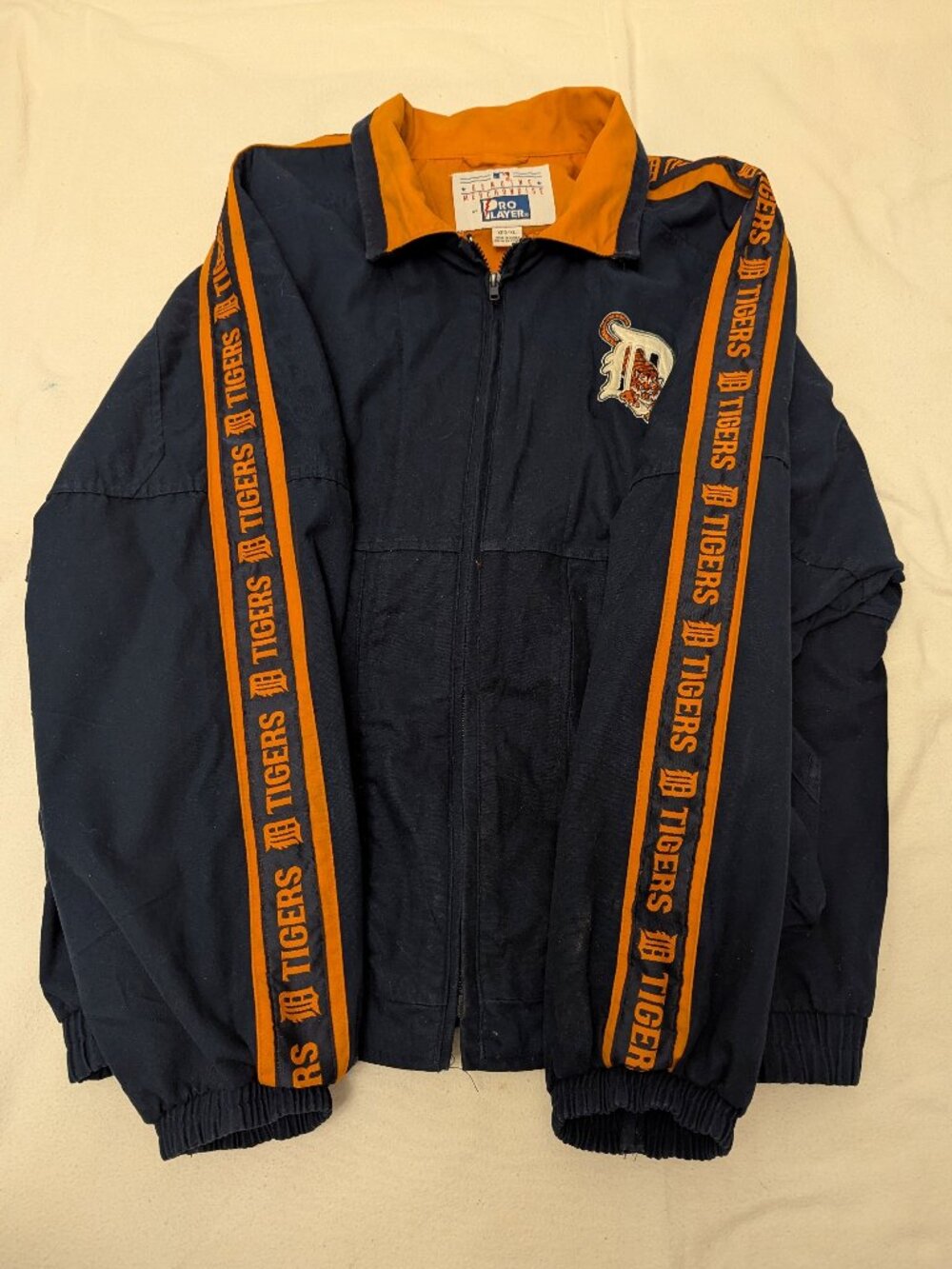 Vintage! Pro Player Detroit Tigers Full Zip Jacket. Embroidered Logos Size XL
